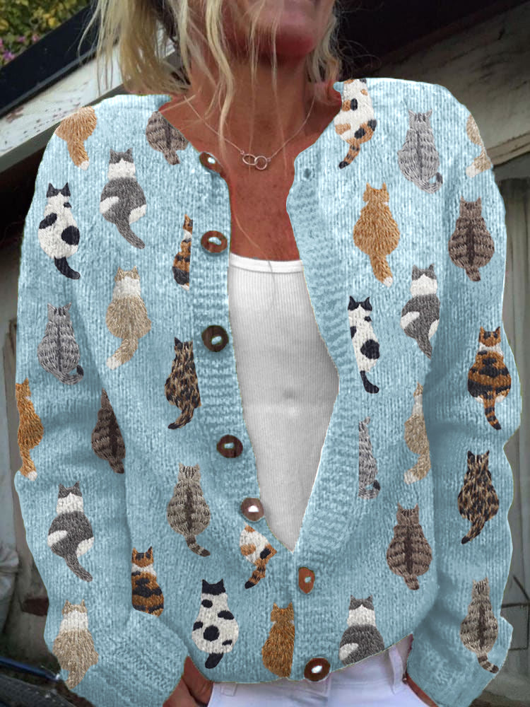 Millie | Cat Print Cardigan