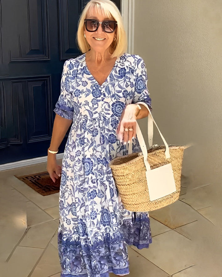 Evelyn | Floral midi dress