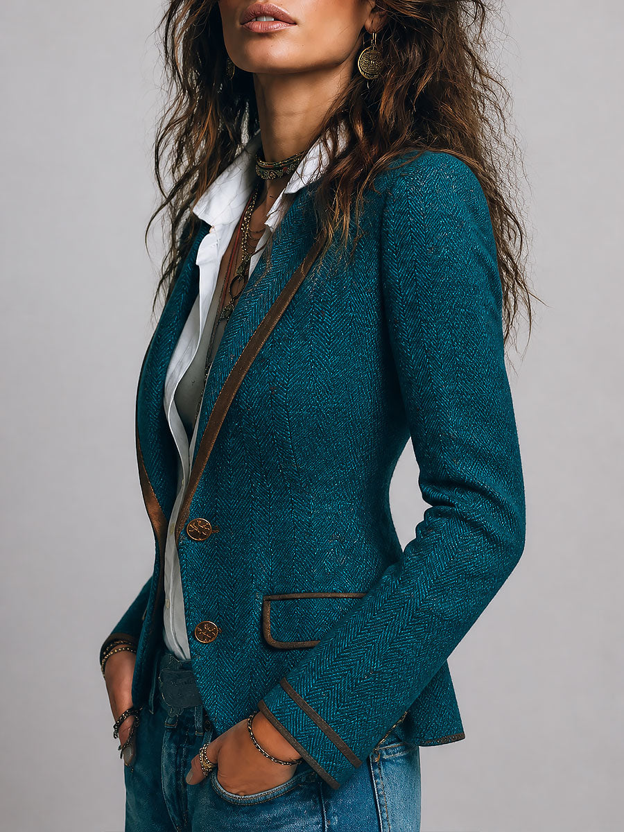 Beatrice | Heritage Herringbone Blazer