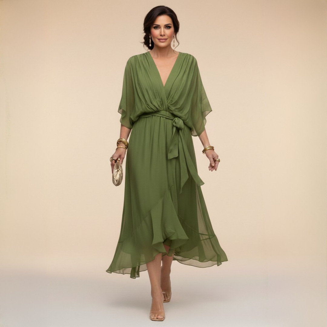 Clara | Graceful Midi Dress 💚