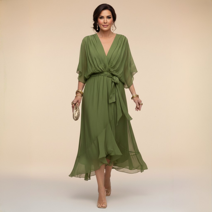 Clara | Graceful Midi Dress 💚