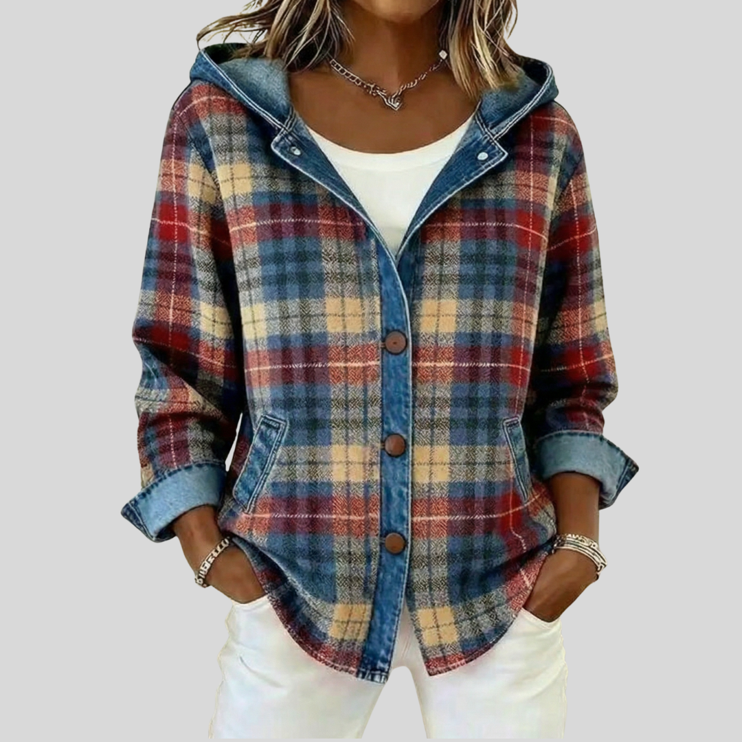 Elsie | Hooded Plaid Shacket