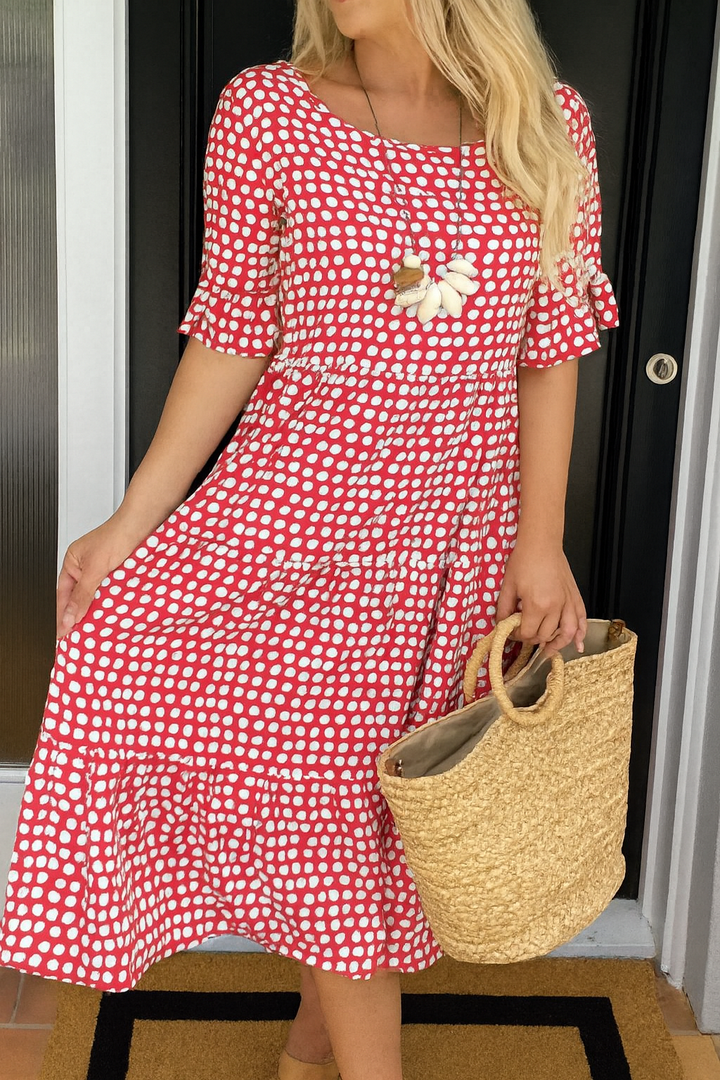 Elsie | Polka Dot Maxi Dress