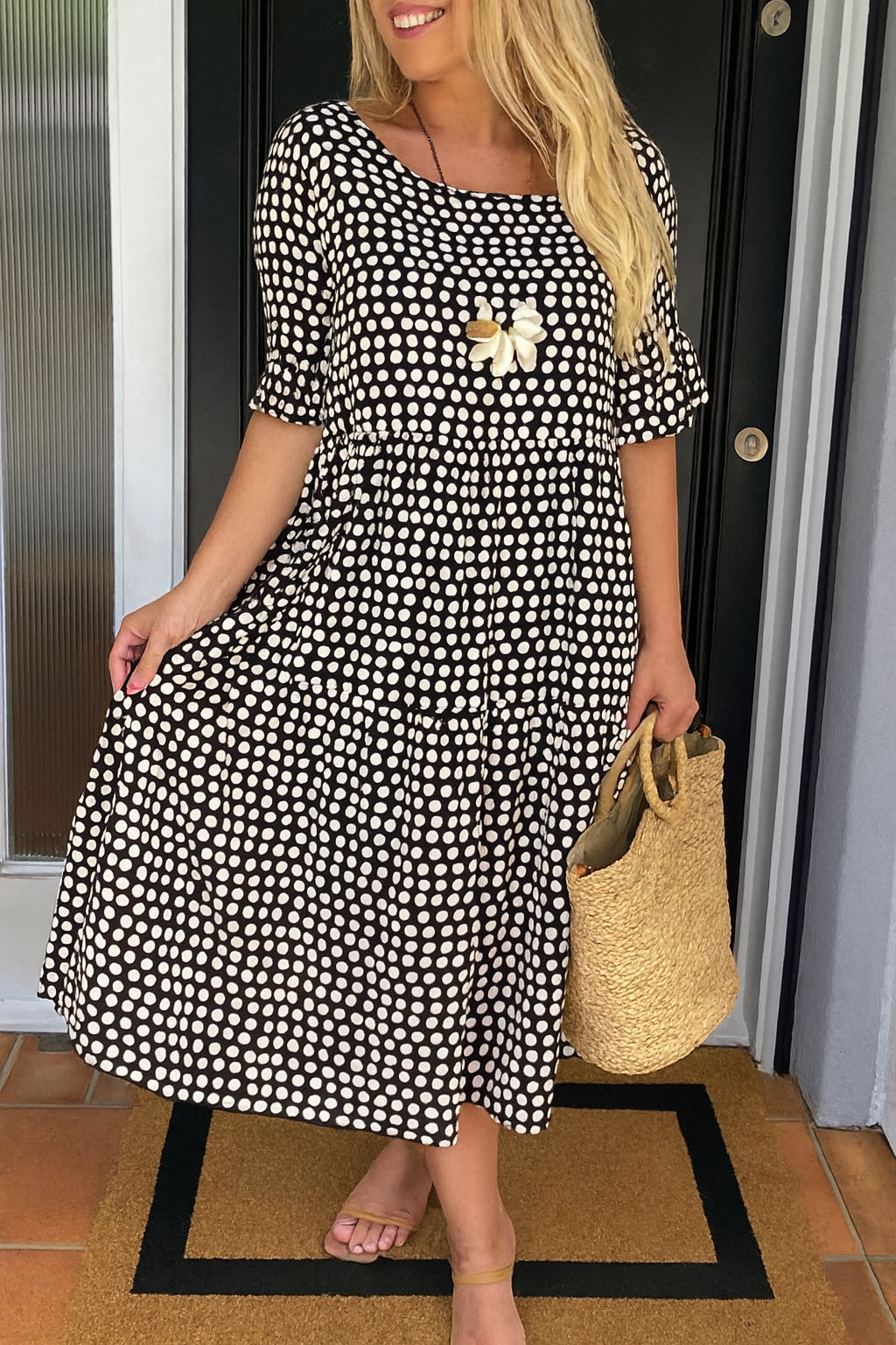 Elsie | Polka Dot Maxi Dress
