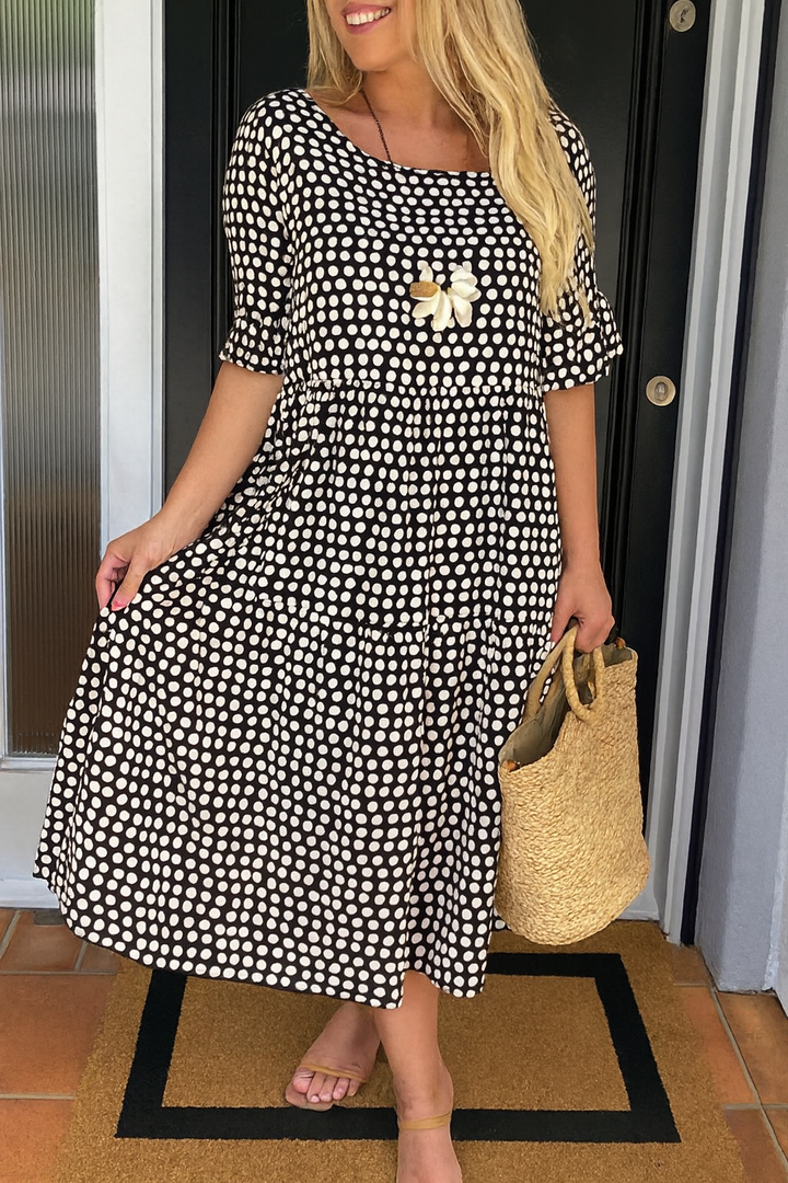 Elsie | Polka Dot Maxi Dress