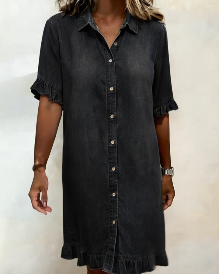 Marina | Ruffle Shirt Dress