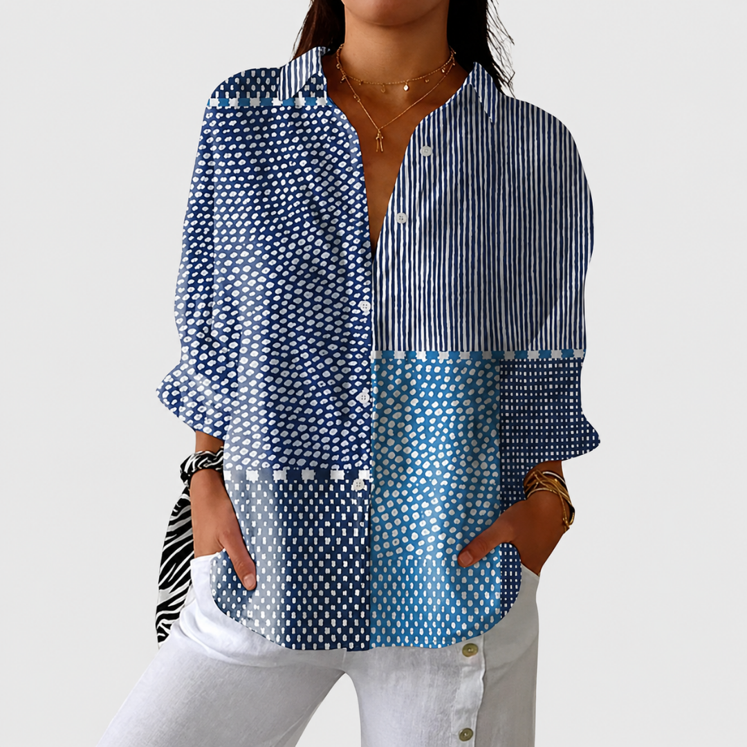 Harper | Patchwork Print Blouse