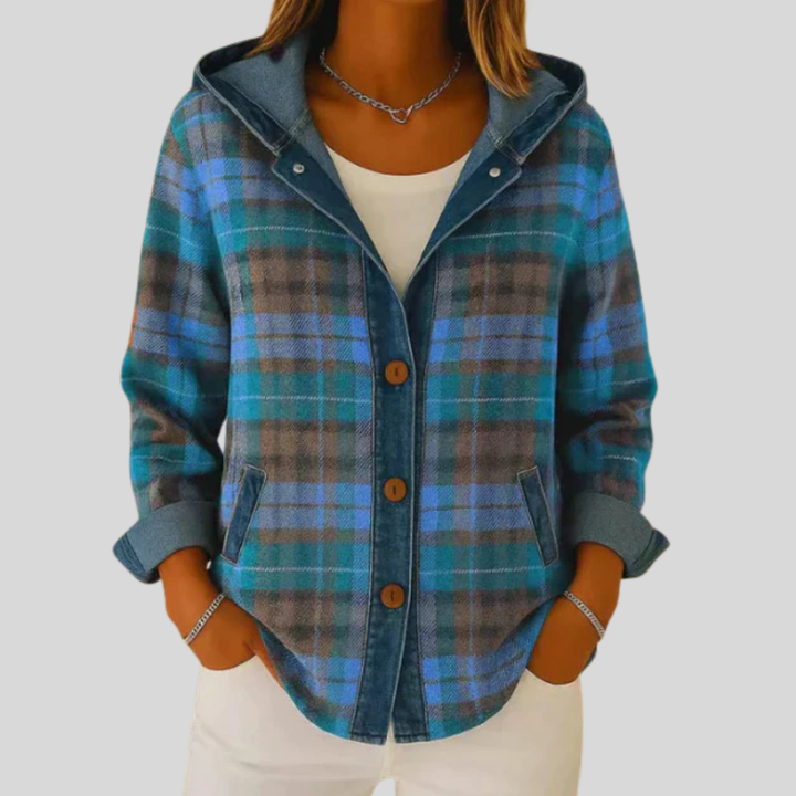 Elsie | Hooded Plaid Shacket
