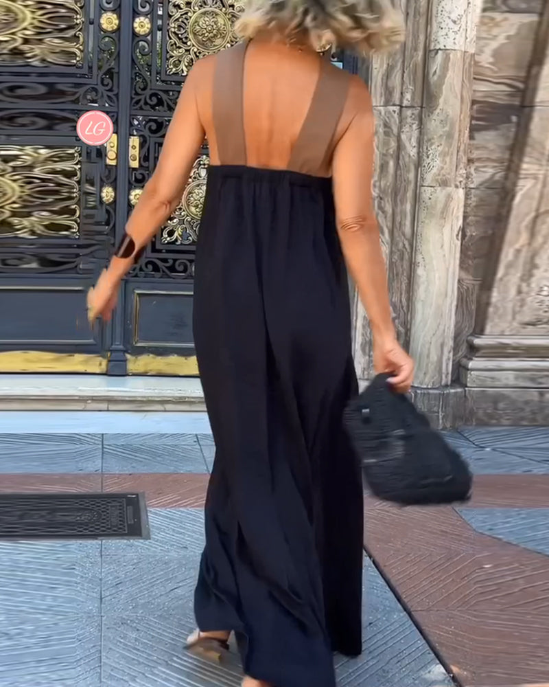 Victoria | Crossover Neck Maxi Dress