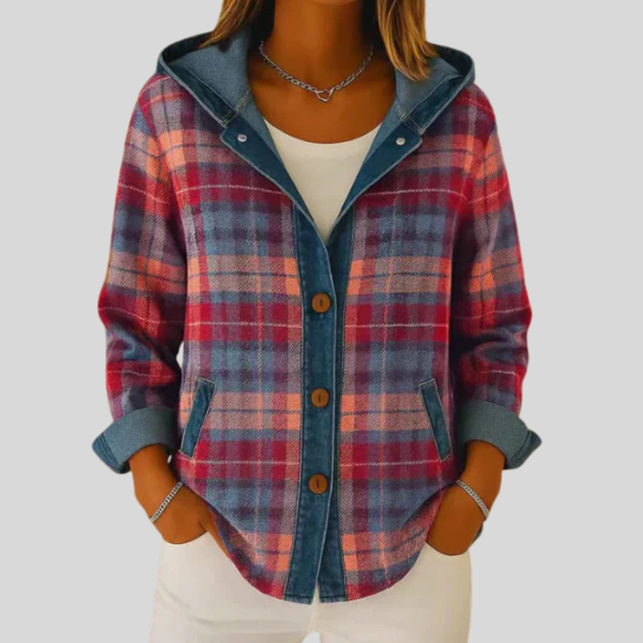 Elsie | Hooded Plaid Shacket