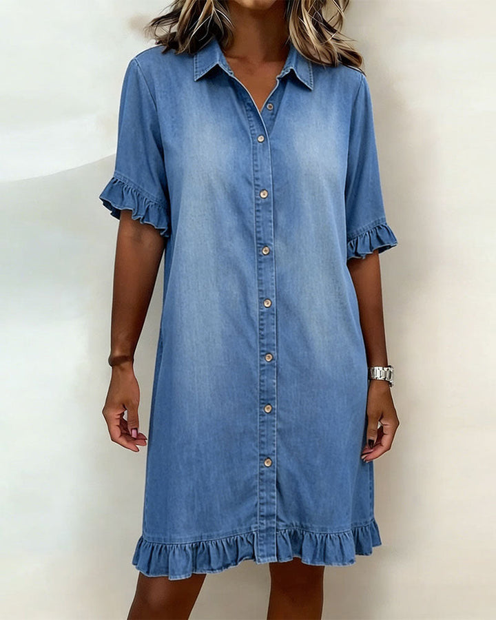 Marina | Ruffle Shirt Dress