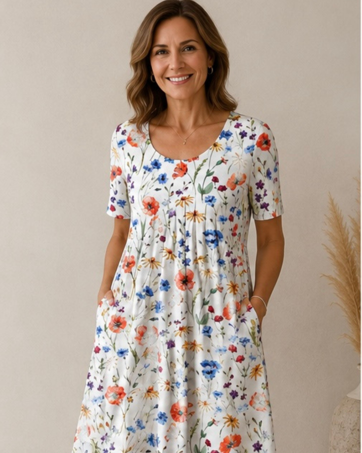 Rosie | Floral Pocket Midi Dress