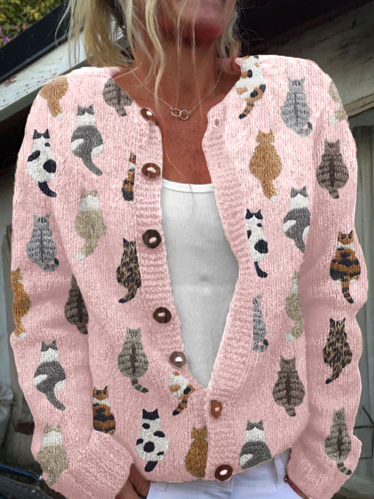 Millie | Cat Print Cardigan
