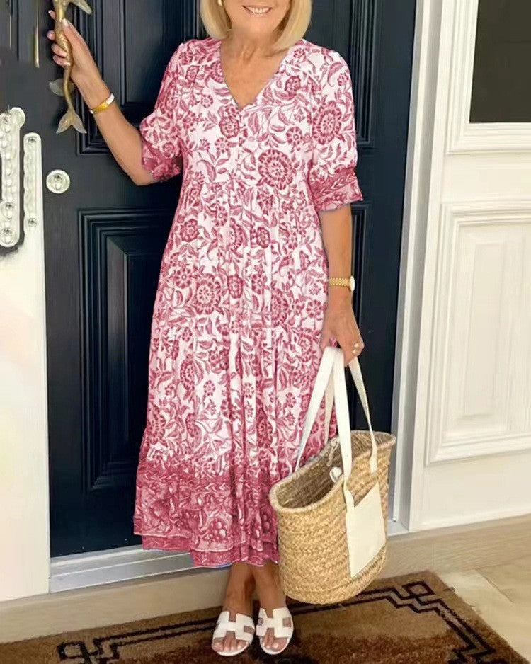 Evelyn | Floral midi dress