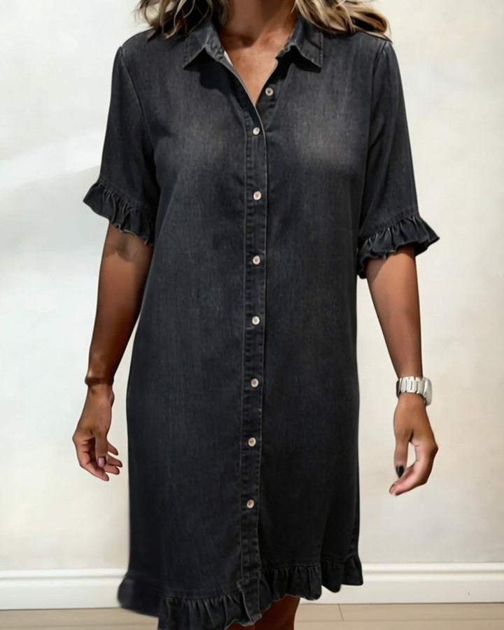 Marina | Ruffle Shirt Dress