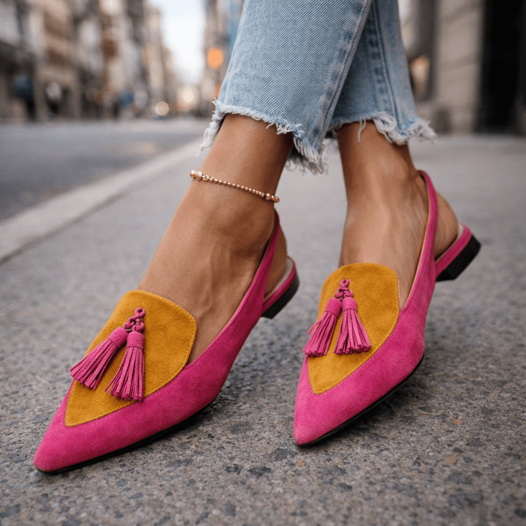 Phoebe | Tassel Slingback Flats