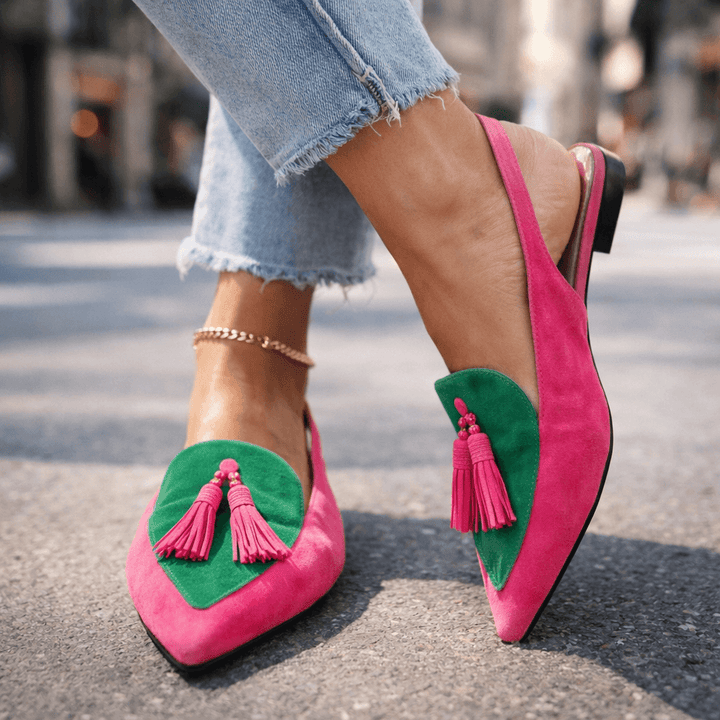 Phoebe | Tassel Slingback Flats
