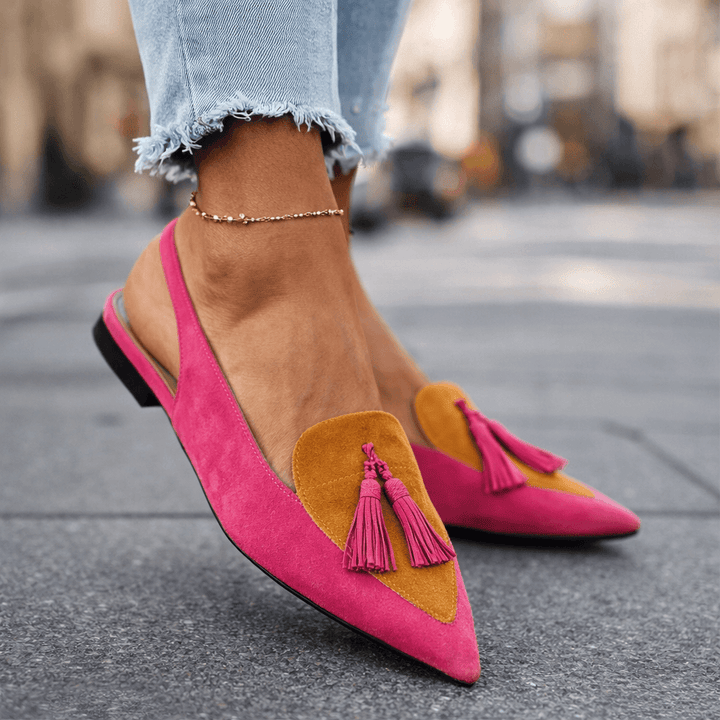 Phoebe | Tassel Slingback Flats