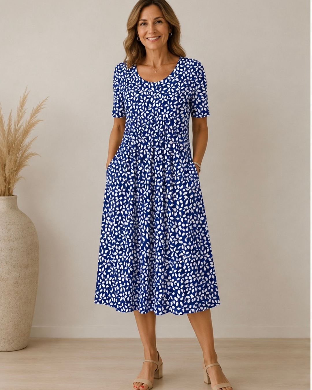 Rosie | Floral Pocket Midi Dress