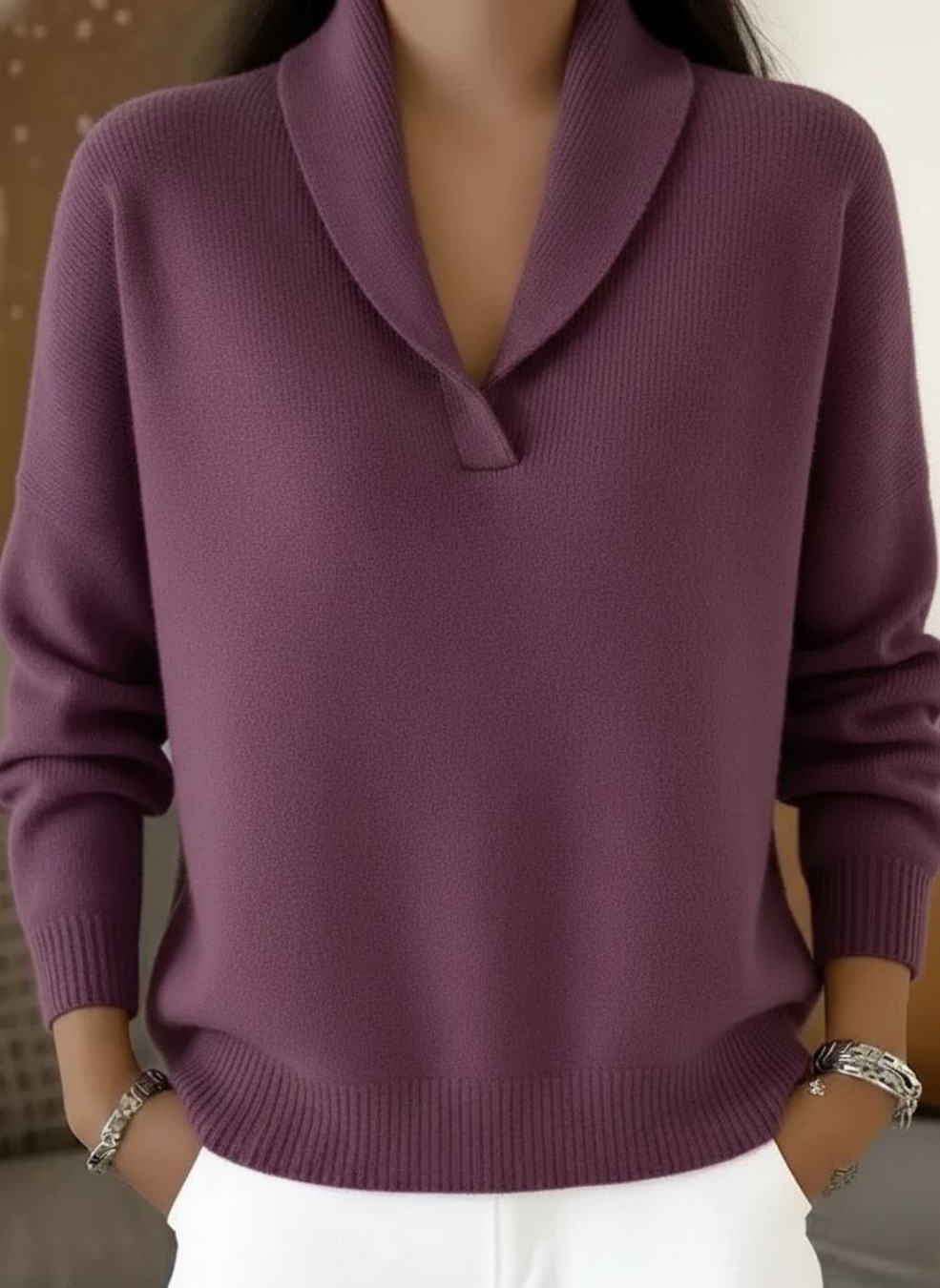 Eloise | Elegant V-Neck Sweater