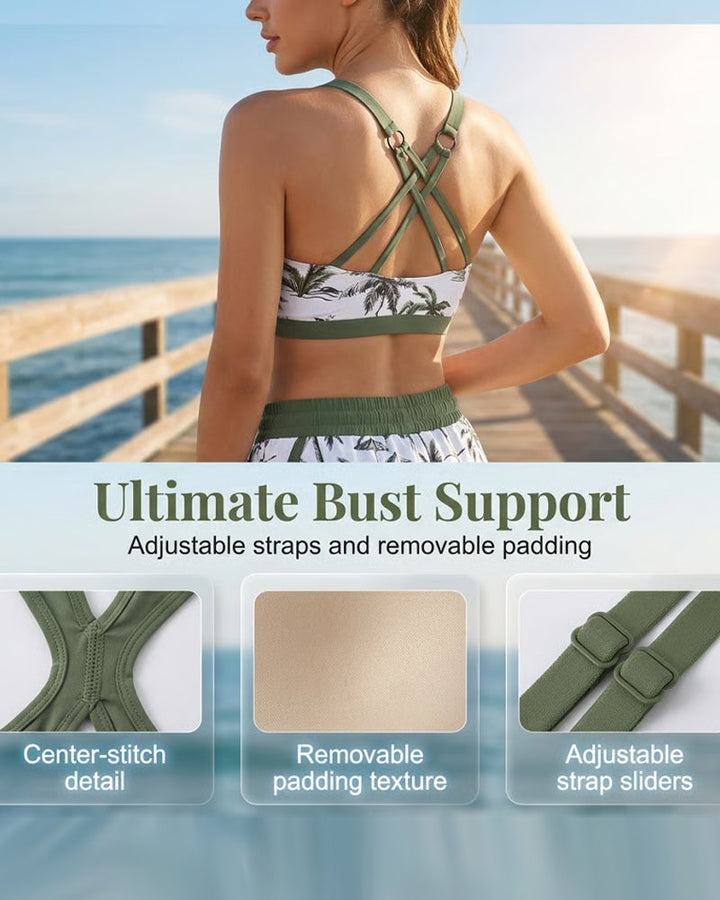 Maren | Three-Piece Tankini Bikini & Cover-Up Set