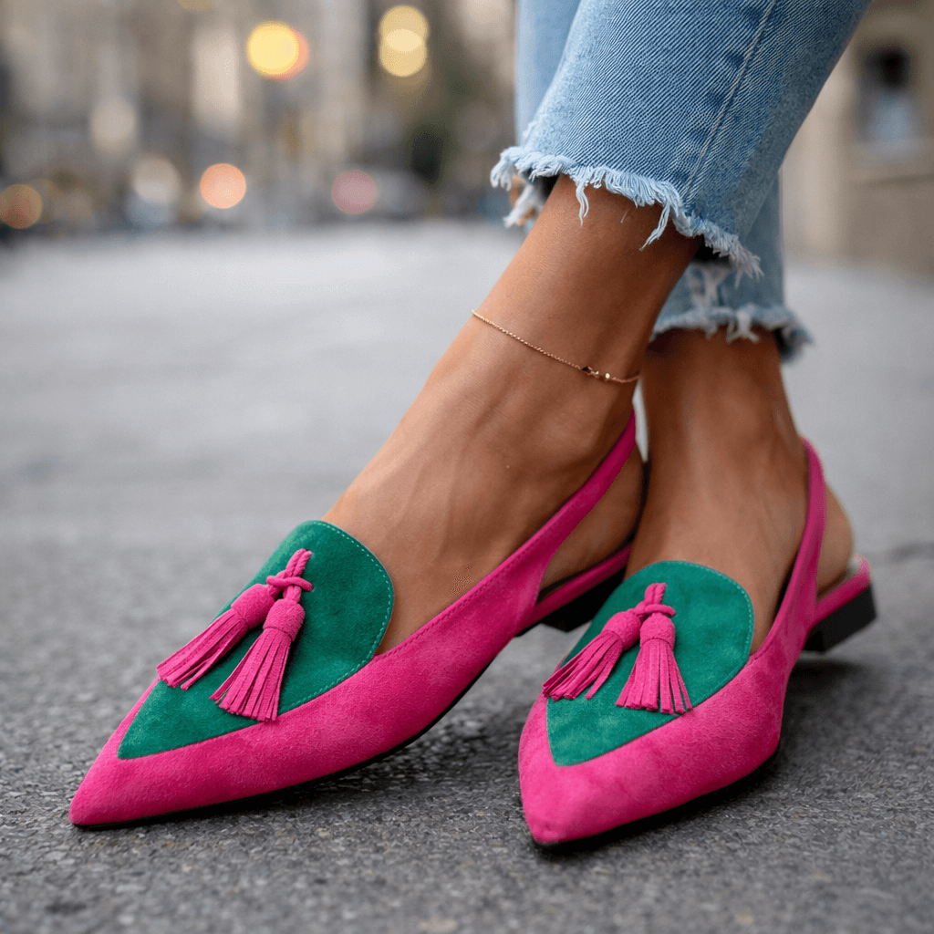 Phoebe | Tassel Slingback Flats