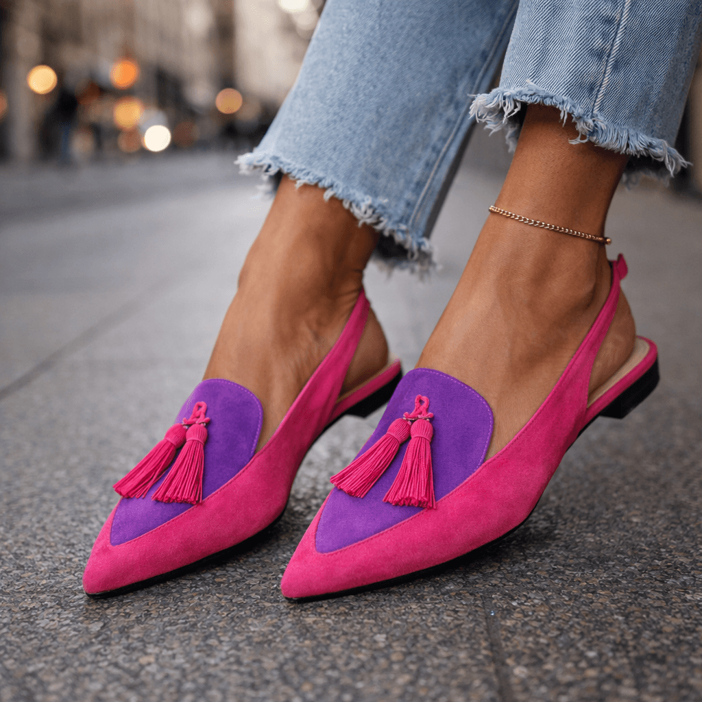Phoebe | Tassel Slingback Flats