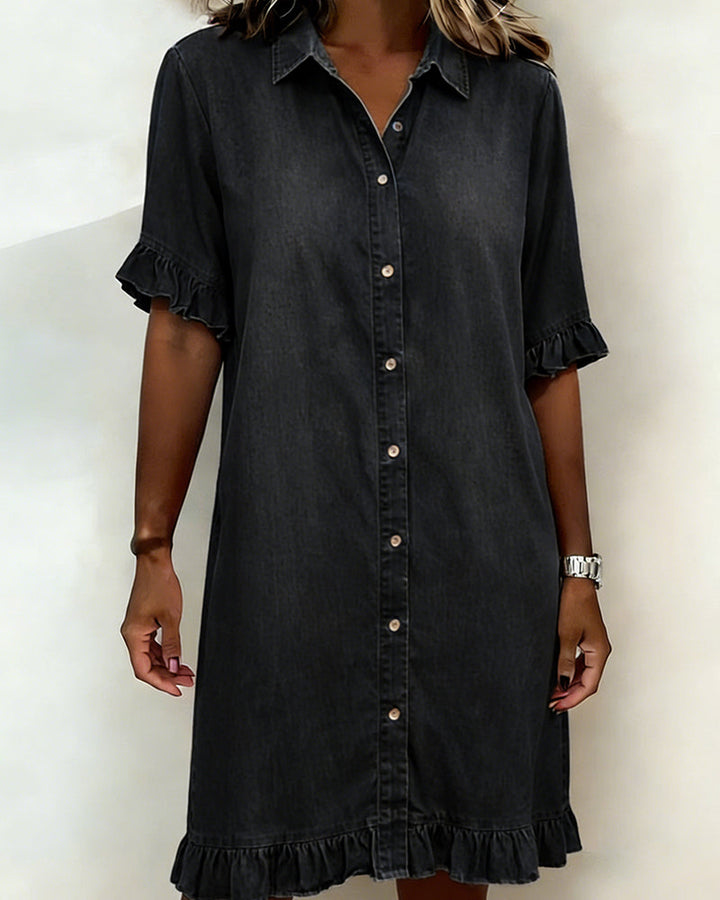 Marina | Ruffle Shirt Dress