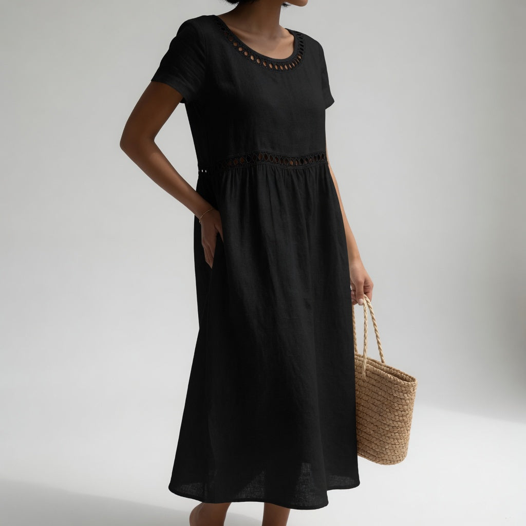Evelyn | Broderie Midi Dress