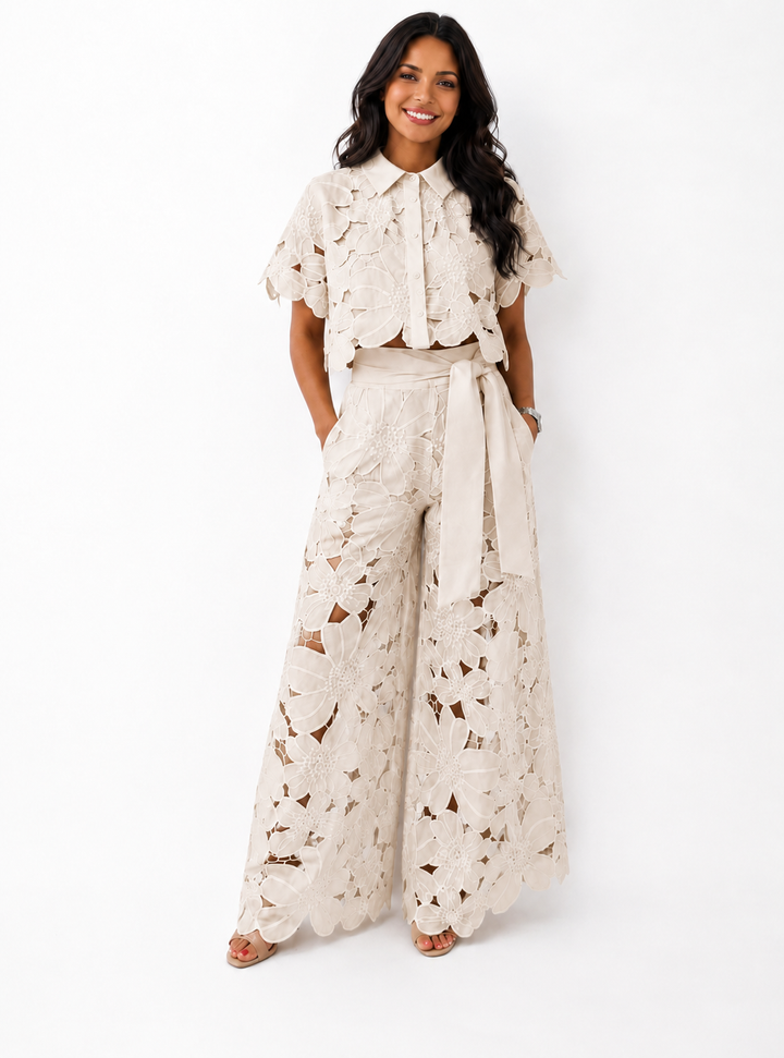 Amelia | Floral Lace Two-Piece Set