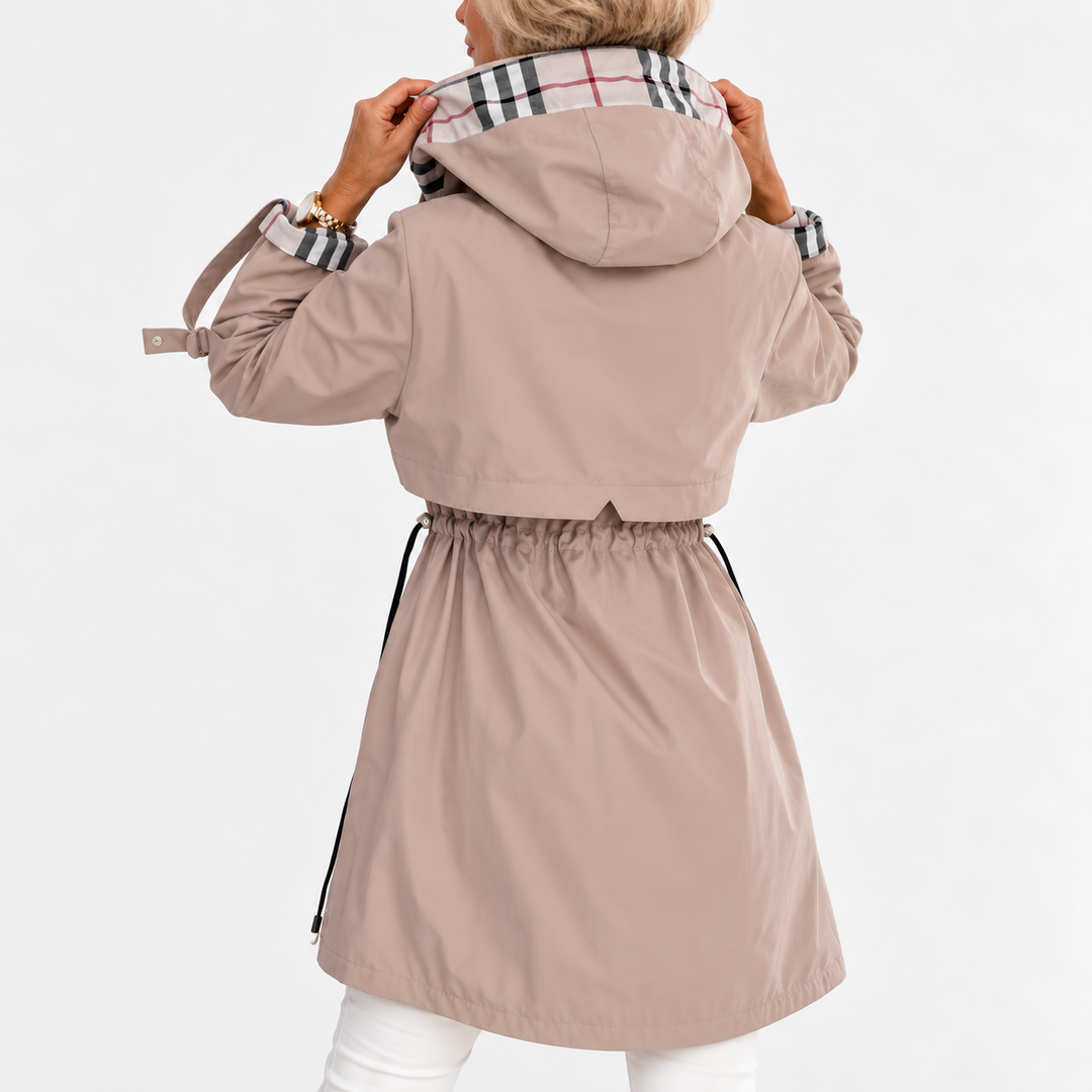 Adalina | Elegant Hooded Waterproof Coat