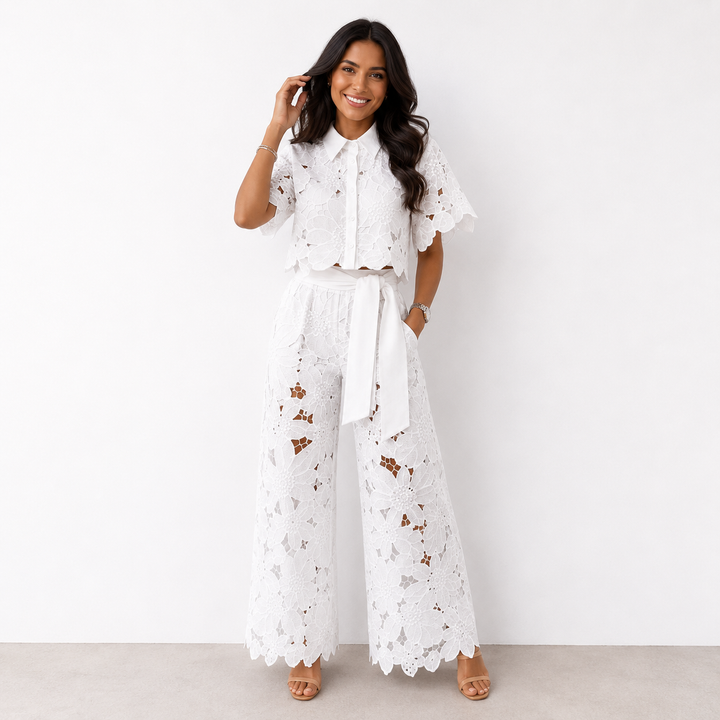 Amelia | Floral Lace Two-Piece Set