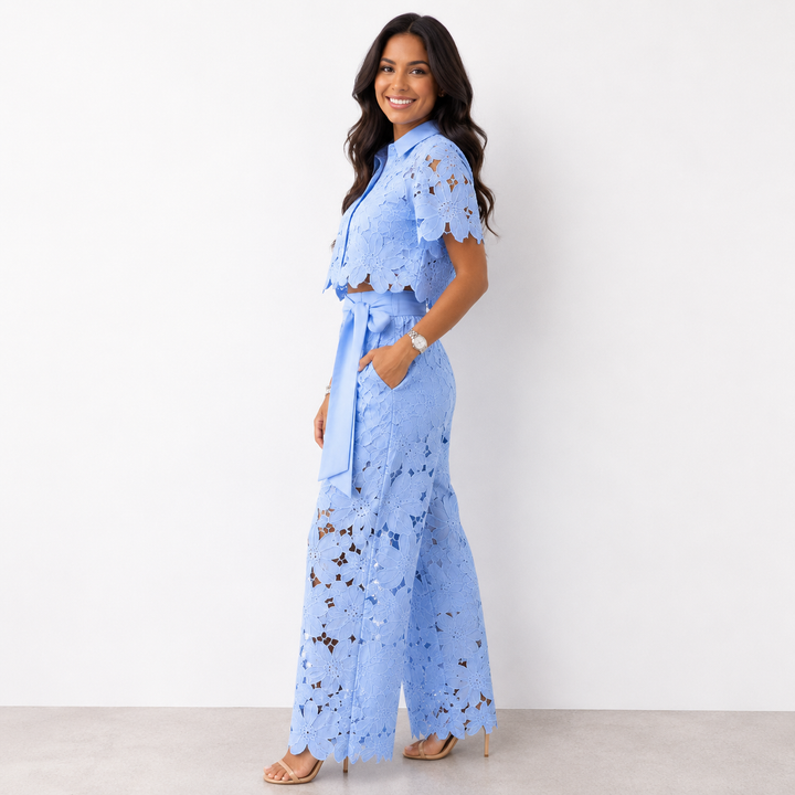 Amelia | Floral Lace Two-Piece Set