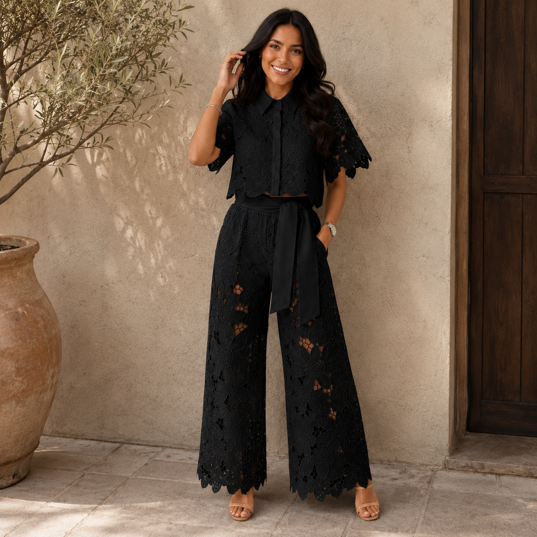 Amelia | Floral Lace Two-Piece Set