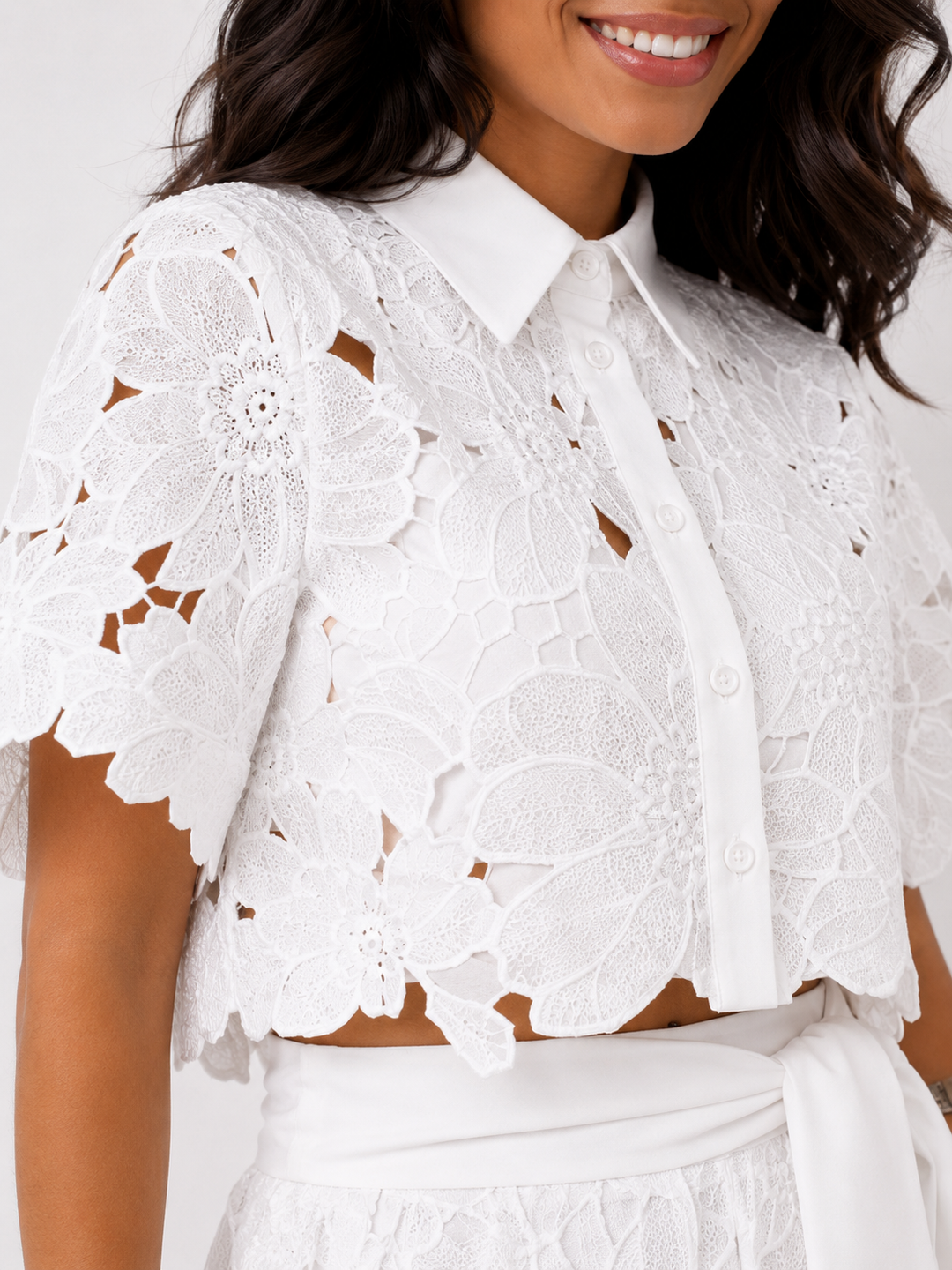 Amelia | Floral Lace Two-Piece Set