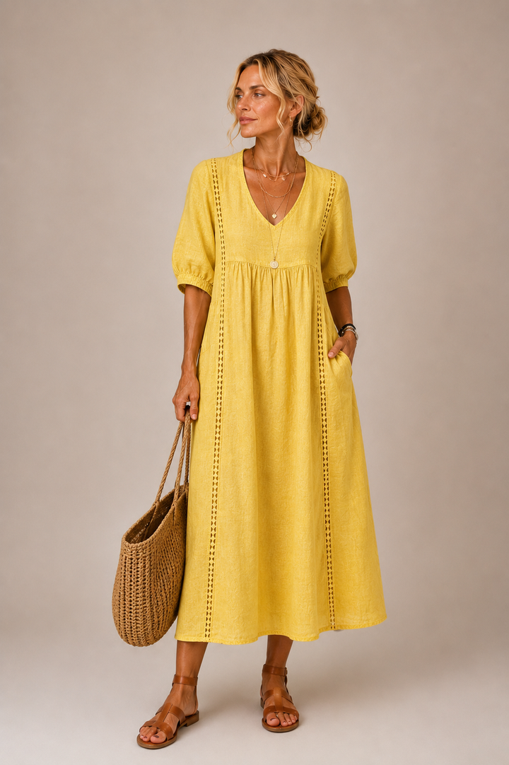 Daisy | Linen Blend Maxi Dress