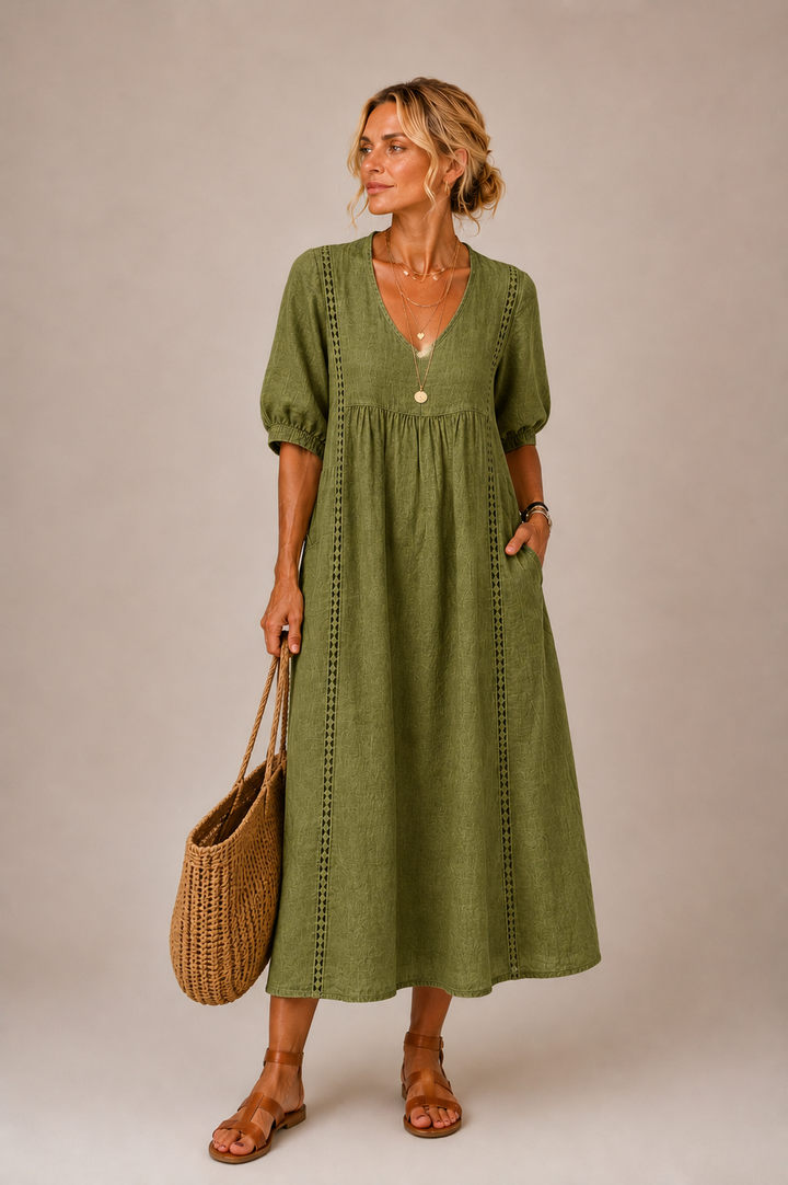 Daisy | Linen Blend Maxi Dress