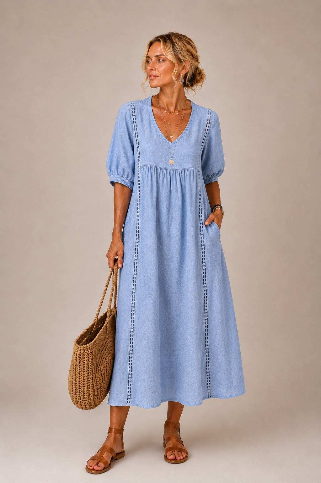 Daisy | Linen Blend Maxi Dress