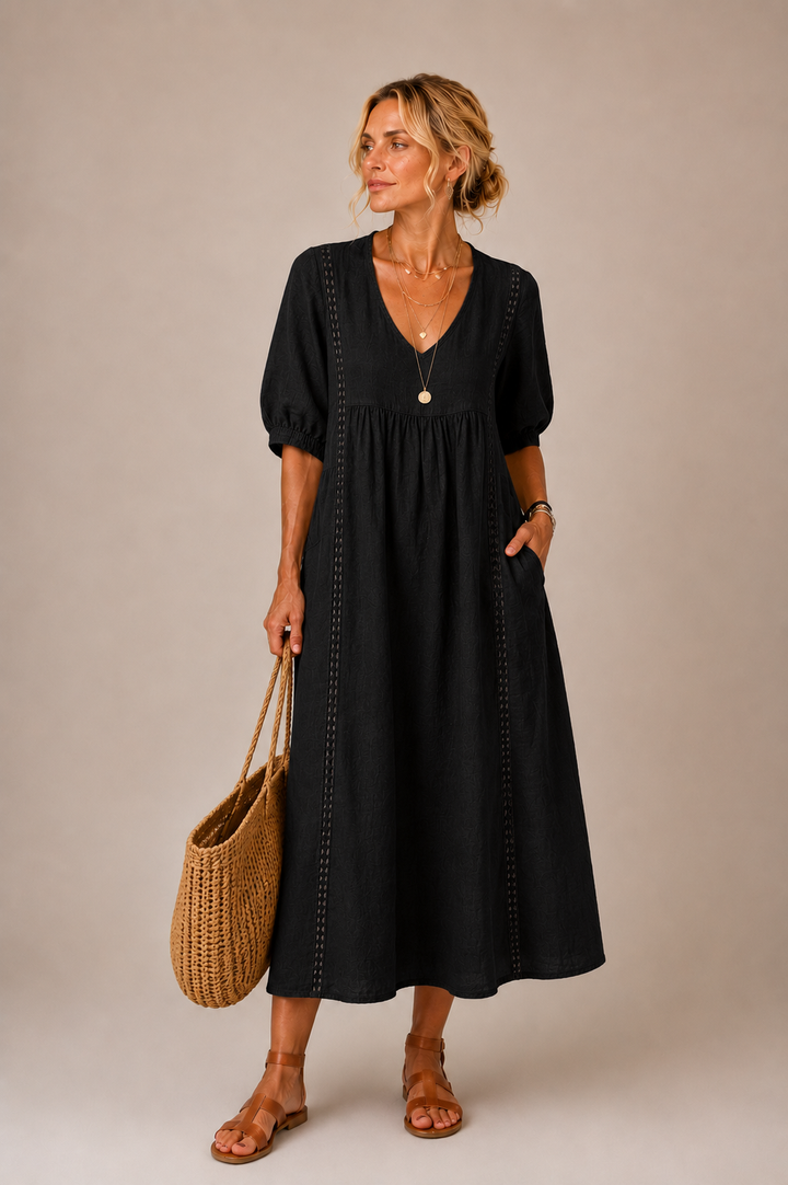 Daisy | Linen Blend Maxi Dress