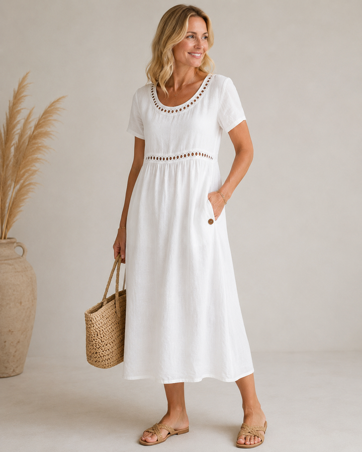 Evelyn | Broderie Midi Dress