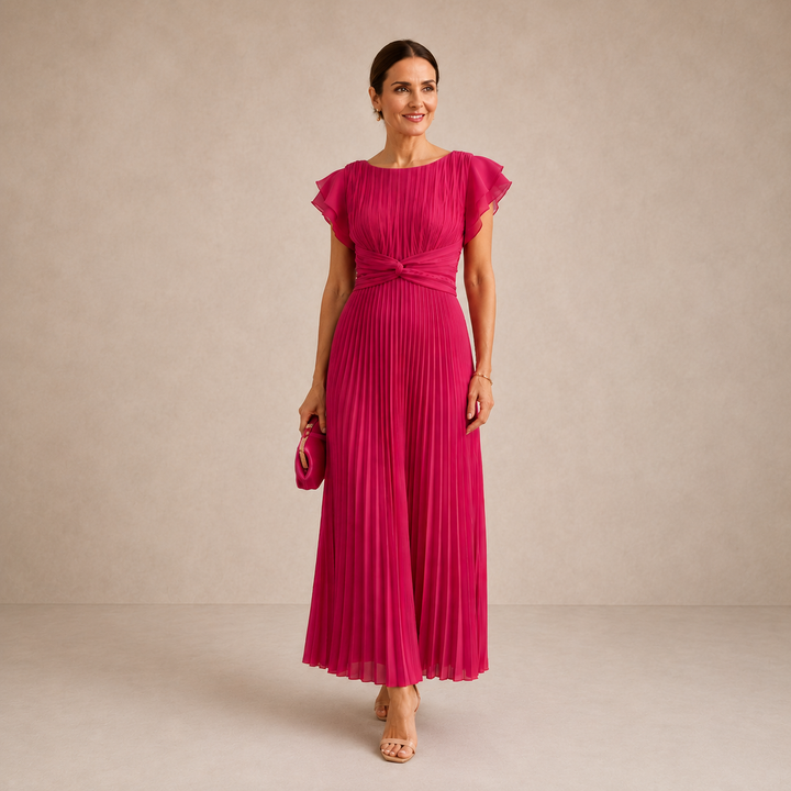 Isabelle Pleated Midi Dress