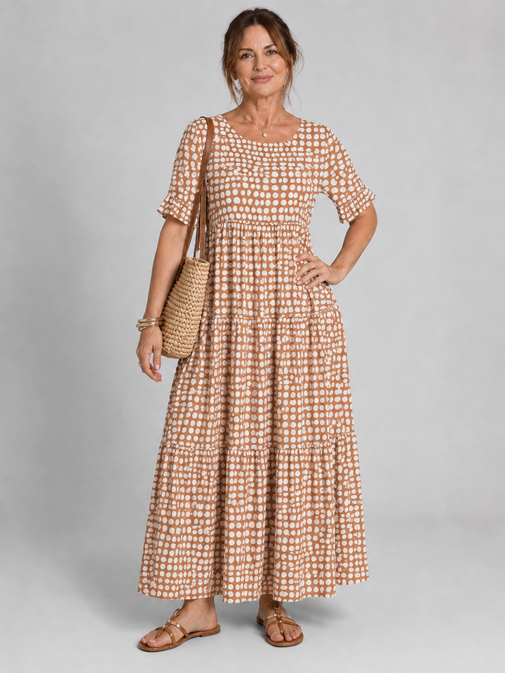 Elsie | Polka Dot Maxi Dress