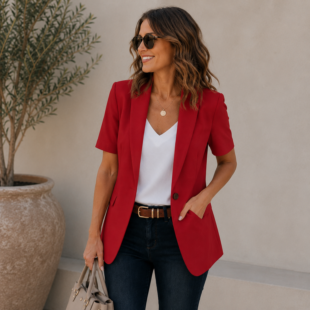 LISANNE™ – Polished Short Sleeve Casual Blazer