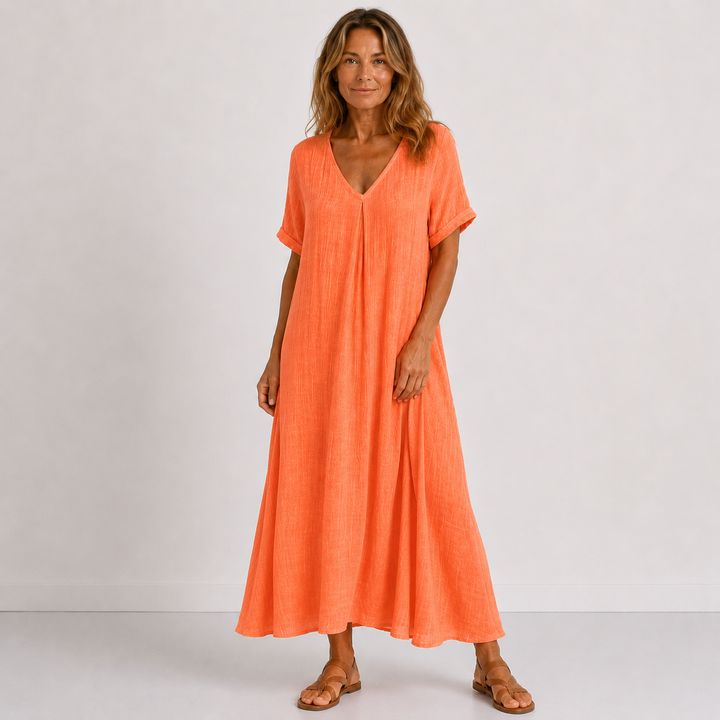 Isla | Linen Blend Maxi Dress