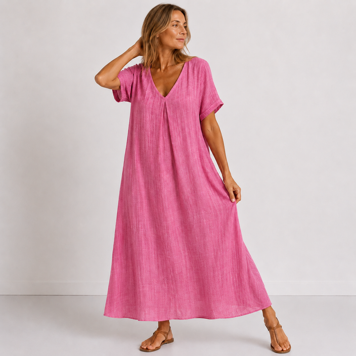 Isla | Linen Blend Maxi Dress