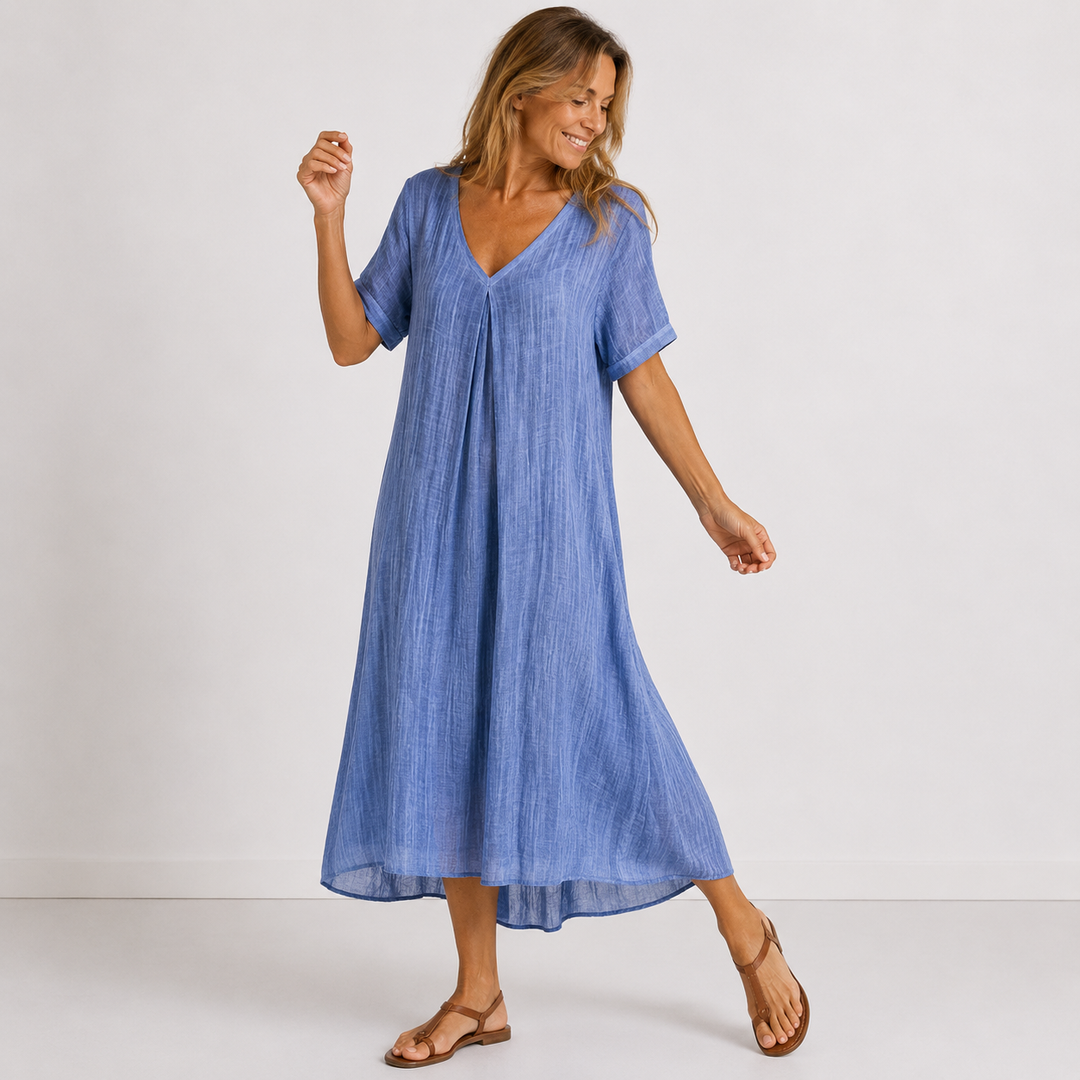 Isla | Linen Blend Maxi Dress