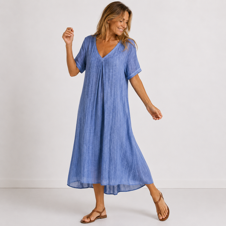 Isla | Linen Blend Maxi Dress