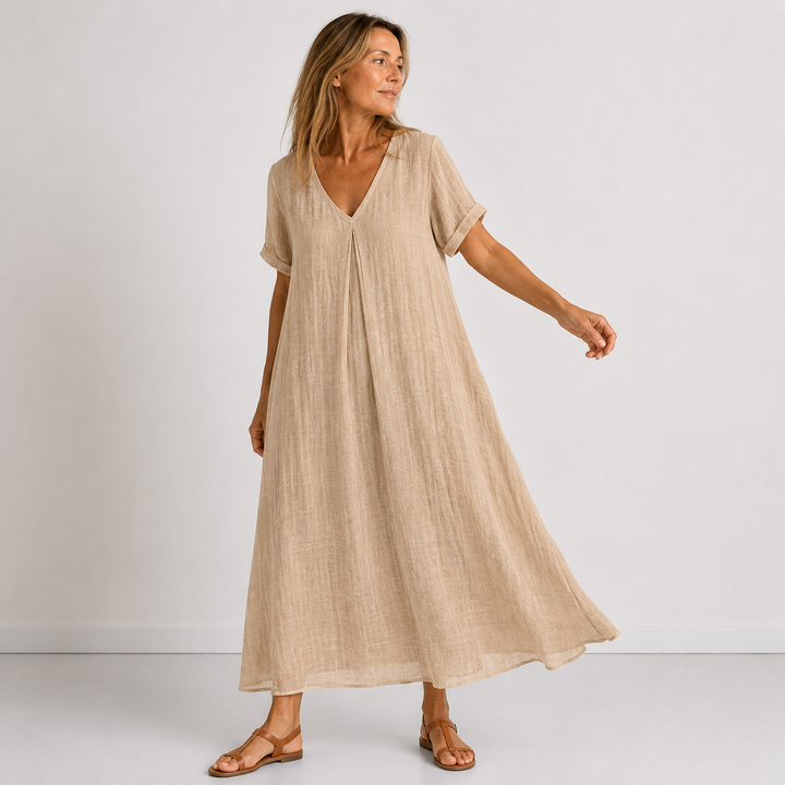 Isla | Linen Blend Maxi Dress
