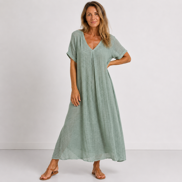 Isla | Linen Blend Maxi Dress