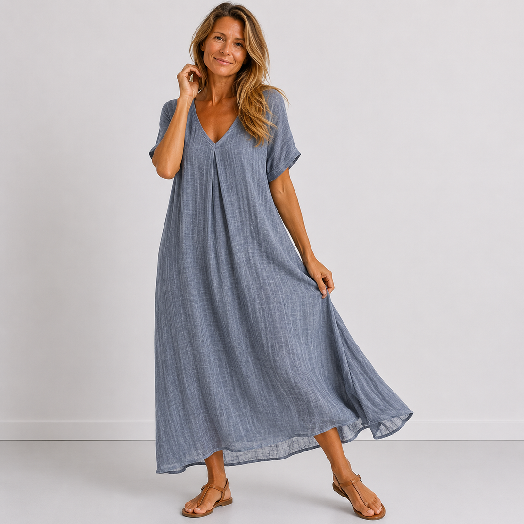 Isla | Linen Blend Maxi Dress